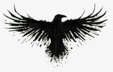 #gagak #bird #burung #sayap - Drawing Tattoos Of Crows Designs, HD Png Download, Free Download