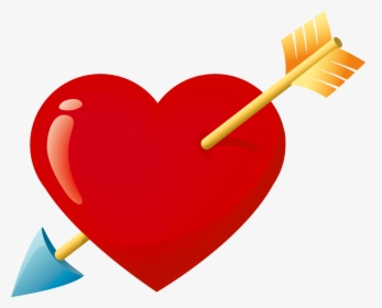 Love Png - Valentines Heart With Arrow, Transparent Png, Free Download