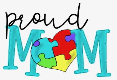Proud Mom Autism Heart - Love, HD Png Download, Free Download