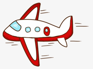 Dessinés À La Main Illustration Véhicule Avion Png - Imagen De Un Avión En Caricatura, Transparent Png, Free Download