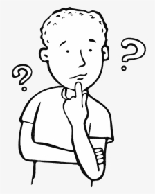 Question Face Clipart Boy Thinking Of Question - Don T Know Coloring, HD Png Download, Free Download