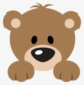 Cute Bear Peeker - Cartoon Teddy Bear Face, HD Png Download, Free Download