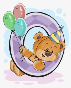Números Con Osito Cumpleañero - Numbers With Bear, HD Png Download, Free Download