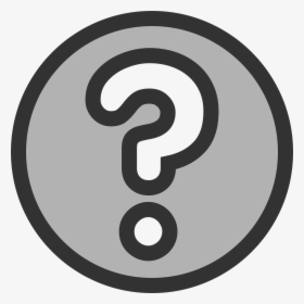 Question Face Clip Art - Question Mark Grey Circle, HD Png Download, Free Download