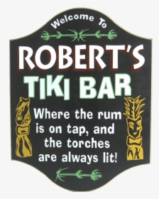 Personalized Tiki Bar Sign - Bar Signs, HD Png Download, Free Download