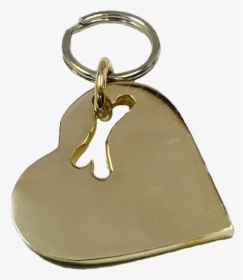 Large Bronze Heart Cut-out Bone Tag - Keychain, HD Png Download, Free Download