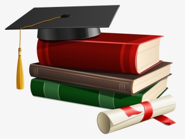 Hats Clipart Degree - Birretes De Graduacion Y Libros, HD Png Download, Free Download