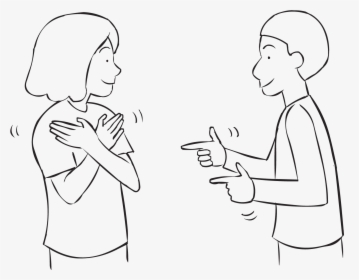 One Person With Crossed Arms And Another With Fingers - Person Pointing To Another, HD Png Download, Free Download