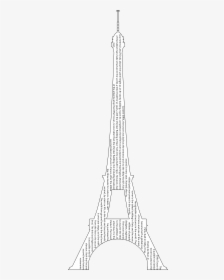 Stylized Eiffel Tower - Eiffel Tower Png White, Transparent Png, Free Download