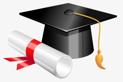 Graduation Cap And Diploma - Clip Art Graduation Cap Png, Transparent Png, Free Download