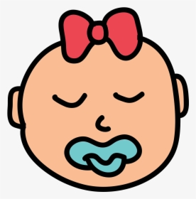 Sleeping Baby Girl Icon - Baby Sleeping Icon Png, Transparent Png, Free Download