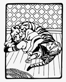 Girl Sleeping With Tiger - Girl Sleeping Tiger, HD Png Download, Free Download