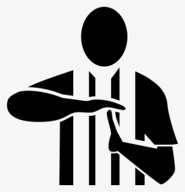 Football Referee With Hand Gestures - Referee Icon .png, Transparent Png, Free Download