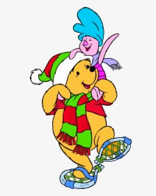 Winnie The Pooh And Piglet Winter Png Clip Art - Winter Winnie The Pooh Characters, Transparent Png, Free Download