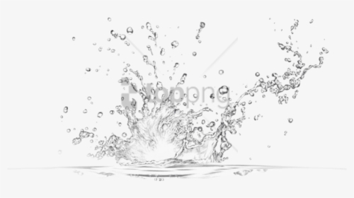 Water,white,drop,black And White,line,monochrome Photography,close - Transparent Splash Water Png, Png Download, Free Download