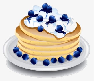 Transparent Pancakes Blueberry - Blueberry Pancakes Clipart, HD Png Download, Free Download