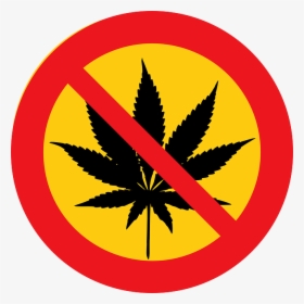 No Cannabis Vector Clip Art - Marijuana Crossed Out, HD Png Download, Free Download
