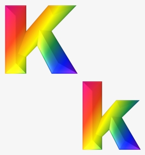 Letter, K, 3d, Abc, Alphabet, Rainbow, Gradient, Bright - Rainbow Letter K Png, Transparent Png, Free Download