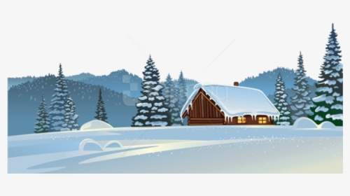 Winter House And Free Transparent Background - Facebook Christmas Videos, HD Png Download, Free Download