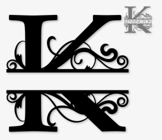 Monogram K - Free Split Monogram Letters K, HD Png Download, Free Download