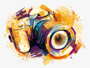 Camera Photography Watercolor Vector Effects Drawing - Transparent Camera Vector Png, Png Download, Free Download