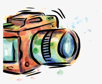 Camera Drawing Photography - Vector Photography Designed Camera Png, Transparent Png, Free Download