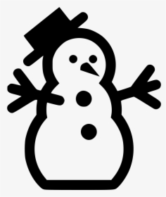 Transparent Snowman Running Clipart - Winter Png Black And White, Png Download, Free Download