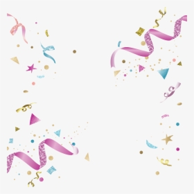 Desenhos De Confetes Coloridos - Pink Confetti Background, HD Png Download, Free Download