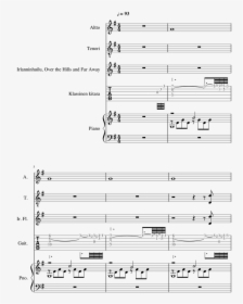 Transparent Over The Hill Png - Sharpe Over The Hills And Far Away Piano Sheet, Png Download, Free Download