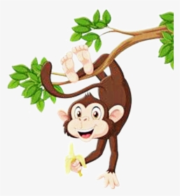 Transparent Macaco Png - Monkey On Tree Clipart, Png Download, Free Download