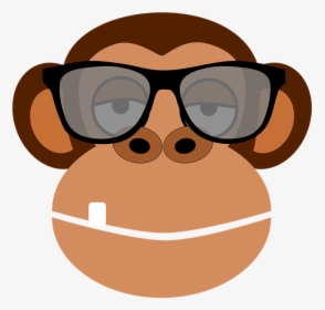 Macaco, Inteligente, Óculos, Primaz, Animal - Cartoon Monkey Wearing Glasses, HD Png Download, Free Download