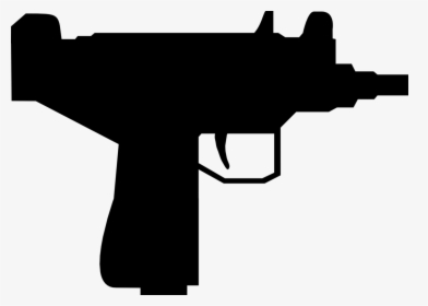 Pistol, Gun, Mini, Silhouette, Trigger, Shotgun, Shoot - Gun Silhouette, HD Png Download, Free Download