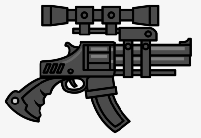 Gun Accessory,machine Gun,gun Barrel - Cartoon Big Gun, HD Png Download, Free Download