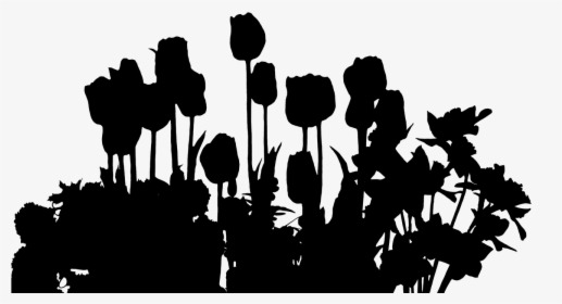 Tulip Flower Garden Clip Art Portable Network Graphics - Flowers Landscape Silhouette Png, Transparent Png, Free Download