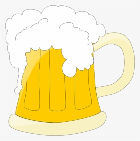 Cerveza, Taza, Espuma, Alcohol, Vidrio, Bebidas, Beber - Beer Cartoon Black  Background, HD Png Download - kindpng