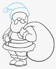 How To Draw Santa Claus - Draw Santa Claus Step By Step, HD Png Download, Free Download