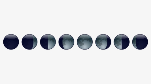 Lunar Phase, Moon, Lunar, Phase, Cycle, Orbit, Month - Moon Phases In A Row, HD Png Download, Free Download