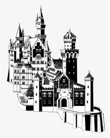 Clipart Neuschwanstein Castle Download Png Clipart - Castle Black And White Png, Transparent Png, Free Download