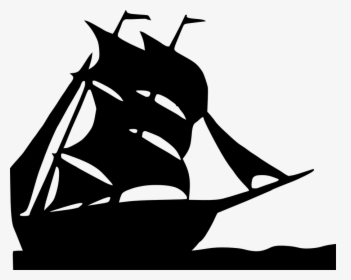 Sailing Ship, Transportation, Old, Silhouette, Sailing - Silhouette Of A Boat, HD Png Download, Free Download