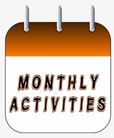 Monthly Activities Calendar - Orange, HD Png Download, Free Download