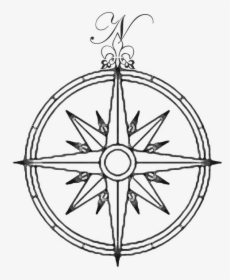 Compass Rose Wind Rose Drawing - Traditional Compass Tattoo Design, HD Png Download, Free Download