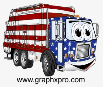 Clipart Cartoon Garbage Truck, HD Png Download, Free Download