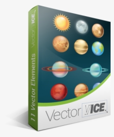 Solar System Planets Vector Graphics Pack - Graphic Design, HD Png Download, Free Download