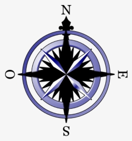 Compass Rose Drawings Clipart - Compass Clock Clipart, HD Png Download, Free Download