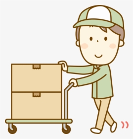 Package Delivery,child,cartoon - Warehouse Material Handling Clip Art, HD Png Download, Free Download