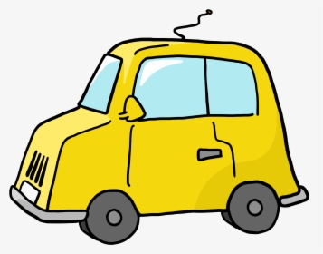 Panda Free Images Info - Yellow Car Drawing, HD Png Download, Free Download
