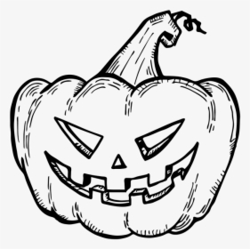 Halloween, Pumpkin, Autumn, Happy Halloween, - Line Art, HD Png Download, Free Download