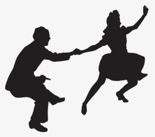 Transparent Kids Playing Silhouette Png - Swing Dancing Swing Dance Silhouette, Png Download, Free Download