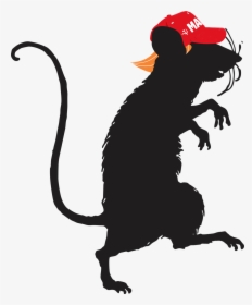 Laboratory Rat Mouse Silhouette Clip Art - Ratas Blanco Y Negro, HD Png Download, Free Download
