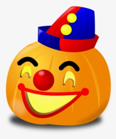 Clown Pumpkin Vector Drawing - Pumpkin Clown, HD Png Download, Free Download